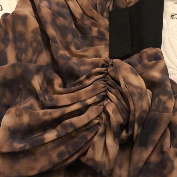 All saints Spitalfields 100% silk animal print drapery wrap sleeveless dress - Picture 8 of 8